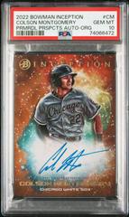Colson Montgomery [Orange] #PPA-CM Baseball Cards 2022 Bowman Inception Primordial Prospects Autograph Prices