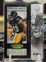Troy Polamalu [Cracked Ice Ticket] #91 Football Cards 2013 Panini Contenders Prices