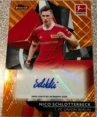 Nico Schlotterbeck [Orange Wave Refractor] #BCA-NC Soccer Cards 2020 Topps Finest Bundesliga Autographs Prices