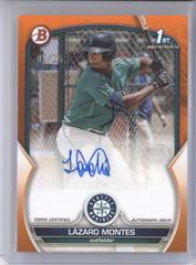 Lazaro Montes [Orange] #PPA-LMS Baseball Cards 2023 Bowman Paper Prospect Autographs Prices