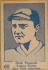 Herb Pennock #68 Baseball Cards 1928 W513 Hand Cut Prices