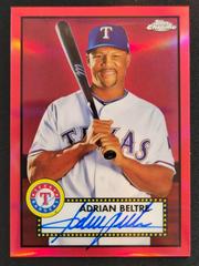 Adrian Beltre [Red] Baseball Cards 2021 Topps Chrome Platinum Anniversary Autographs Prices