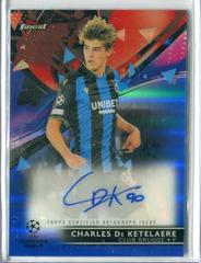 Charles De Ketelaere [Blue] #BA-CD Soccer Cards 2021 Topps Finest UEFA Champions League Autographs Prices