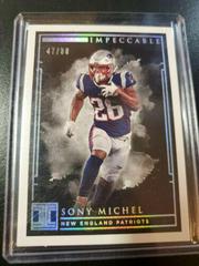 Sony Michel Football Cards 2019 Panini Impeccable Prices