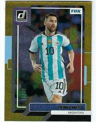 Lionel Messi [Gold] #10 Soccer Cards 2022 Panini Donruss Prices