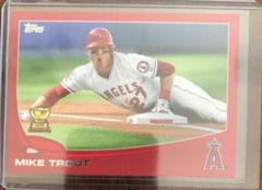 Mike Trout [Sliding Red Border] Baseball Cards 2013 Topps Prices
