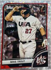 Mike Trout [Cracked Ice] #1 Baseball Cards 2023 Topps World Classic Prices
