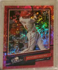 Aristides Aquino [Pink Fireworks] #R-4 Baseball Cards 2020 Panini Donruss the Rookies Prices