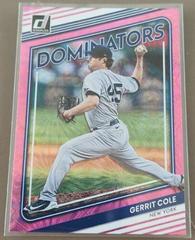 Gerrit Cole [Pink Fireworks] #D-11 Baseball Cards 2022 Panini Donruss Dominators Prices