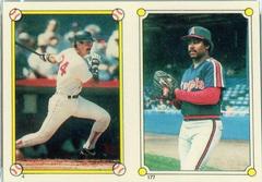 Donnie Moore, Dwight Evans [Hardback Test] Baseball Cards 1987 Topps Stickers Prices
