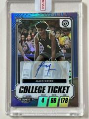 Jalen Green [Autograph Blue] Basketball Cards 2021 Panini Contenders Optic Prices