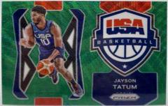 Jayson Tatum [Green Wave] Basketball Cards 2021 Panini Prizm USA Prices