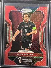 Luka Modric [Red Mojo] Soccer Cards 2022 Panini Prizm World Cup Prices