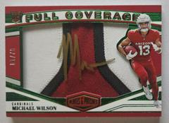 Michael Wilson [Autograph Green] #FC-31 Football Cards 2023 Panini Plates and Patches Full Coverage Prices