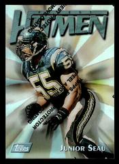 Junior Seau [Refractor w/ Coating] #110 Football Cards 1997 Topps Finest Prices