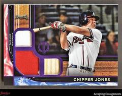 Chipper Jones [Purple] #TTR-CJ Baseball Cards 2022 Topps Tribute Triple Relics Prices
