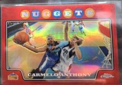 Carmelo Anthony [Red Refractor] Basketball Cards 2008 Topps Chrome Prices