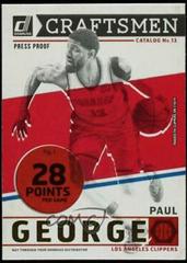 Paul George [Press Proof] Basketball Cards 2019 Panini Donruss Craftsmen Prices