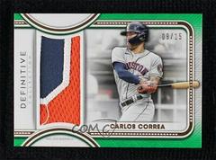 Carlos Correa [Green] #DJR-CCO Baseball Cards 2022 Topps Definitive Jumbo Relic Collection Prices
