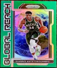 Giannis Antetokounmpo [Green Prizm] Basketball Cards 2021 Panini Prizm Global Reach Prices