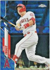 Mike Trout [Blue Wave Refractor] Baseball Cards 2020 Topps Chrome Prices