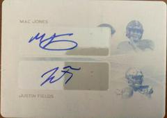 Mac Jones, Justin Fields #DA-01 Football Cards 2021 Leaf Trinity Dual Autographs Prices