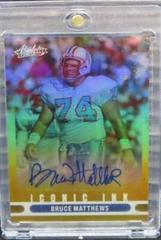 Bruce Matthews [Gold] Football Cards 2022 Panini Absolute Iconic Ink Autographs Prices