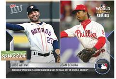 Jose Altuve, Jean Segura Baseball Cards 2022 Topps Now World Series Matchup Prices