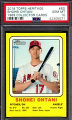 Shohei Ohtani Baseball Cards 2018 Topps Heritage 1969 Collector Cards Prices
