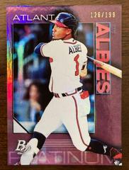 Ozzie Albies [Pink] Baseball Cards 2020 Bowman Platinum Prices