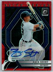 Zack Short [Pandora Red] Baseball Cards 2022 Panini Donruss Optic Elite Series Signatures Prices