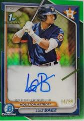 Luis Baez [Green Grass Refractor] #CPA-LB Baseball Cards 2024 Bowman Chrome Prospect Autograph Prices