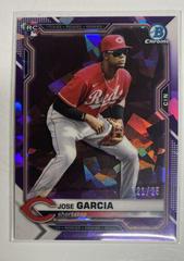 Jose Garcia [Purple] Baseball Cards 2021 Bowman Chrome Sapphire Prices