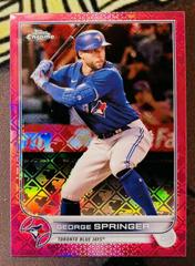 George Springer [Pink] Baseball Cards 2022 Topps Chrome Logofractor Prices