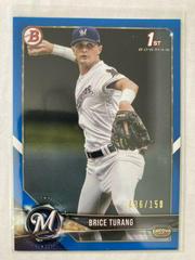 Brice Turang [Blue] #BD-11 Baseball Cards 2018 Bowman Draft Prices