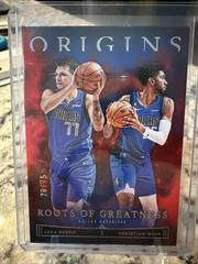 Christian Wood, Luka Doncic [Red] #18 Basketball Cards 2022 Panini Origins Roots Of Greatness Prices