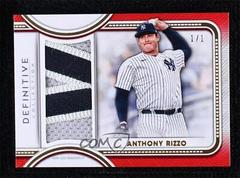 Anthony Rizzo Baseball Cards 2022 Topps Definitive Jumbo Relic Collection Prices