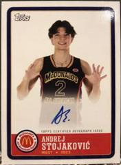 Andrej Stojakovic [Autograph] #PA-AS Basketball Cards 2023 Topps Chrome McDonald's All American Paper At Event Prices