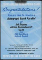 Alek Thomas Baseball Cards 2022 Topps Clearly Authentic Autographs Prices