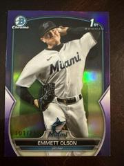 Emmett Olson [Purple] #BDC-10 Baseball Cards 2023 Bowman Draft Chrome Prices