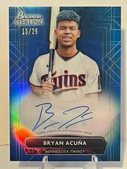 Bryan Acuna [Blue] Baseball Cards 2022 Bowman Sterling Prospect Autographs Prices