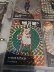 Dennis Rodman [Green] #8 Basketball Cards 2020 Panini Mosaic HoloFame Prices