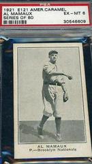 Al Mamaux Baseball Cards 1921 E121 American Caramel Series of 80 Prices