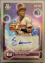 Elly De LA Cruz [Autograph] Baseball Cards 2022 Bowman Platinum Precious Elements Prices