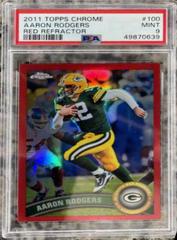 Aaron Rodgers [Red Refractor] #100 Football Cards 2011 Topps Chrome Prices