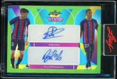 Pedri , Raphinha [Green] Soccer Cards 2022 Leaf Vivid Dual Autographs Prices