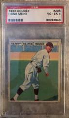 Heinie Meine Baseball Cards 1933 Goudey Prices