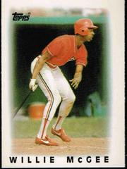 Willie McGee #63 Baseball Cards 1986 Topps Mini League Leaders Prices