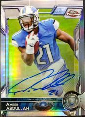 Ameer Abdullah [Running Autograph Refractor] #111 Football Cards 2015 Topps Chrome Prices