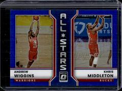 Andrew Wiggins, Khris Middleton [Blue] #7 Basketball Cards 2022 Panini Donruss Optic All Stars Prices